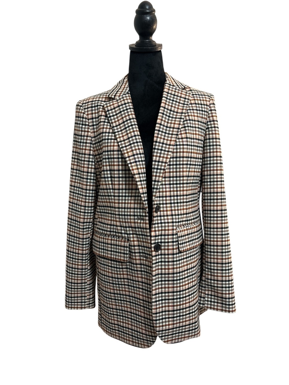 A New Day Checkered Single Breasted Blazer Jacket Size Small
